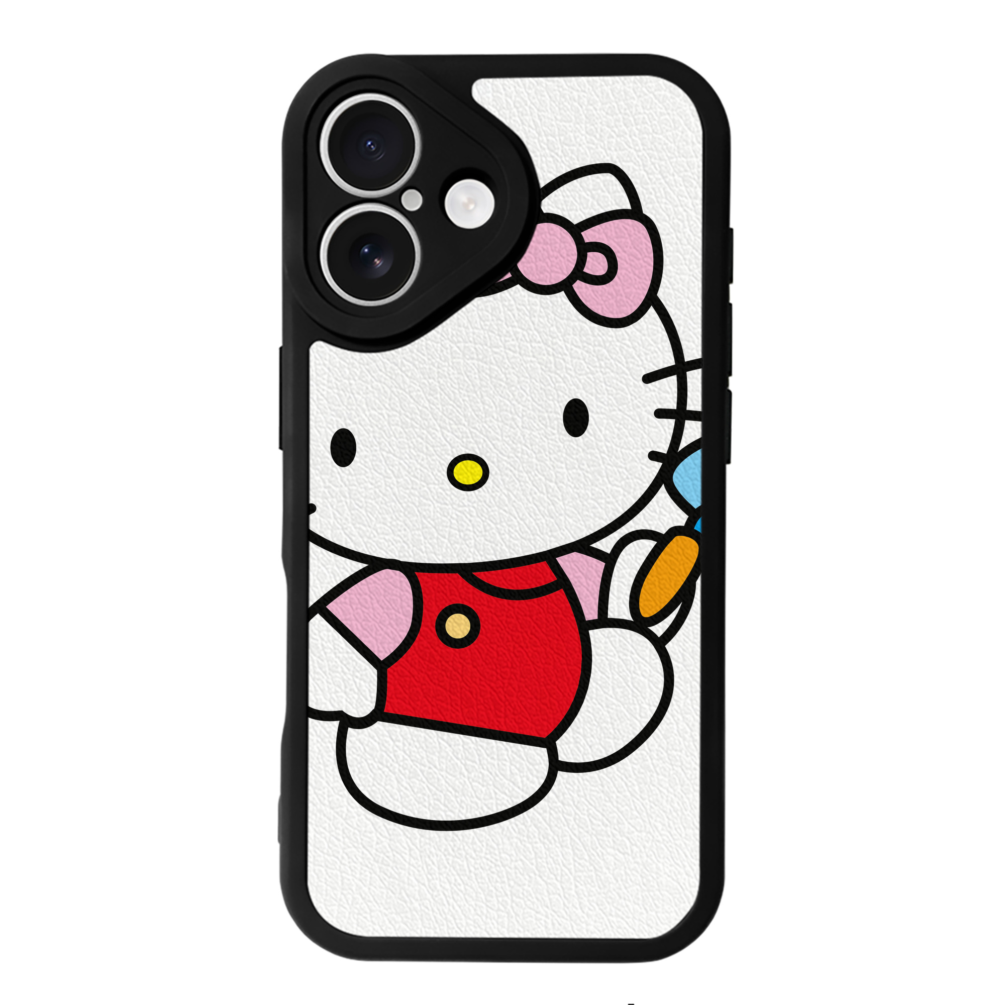 （画像用） Hello Kitty ハローキティ 【iPhone 16シリーズ対応】シリコンスマホケース（レザー調） 材質：シリコン